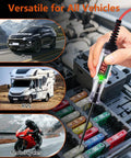 3-48V Automotive Test Light With Digital LED Voltage Tester Polarity Indicator 87 Inch Spring Cable And Stainless Steel Probe For Car RV Truck Fuse Battery Detection Easy Plug and Play Electrical Diagnostics, testing fuses