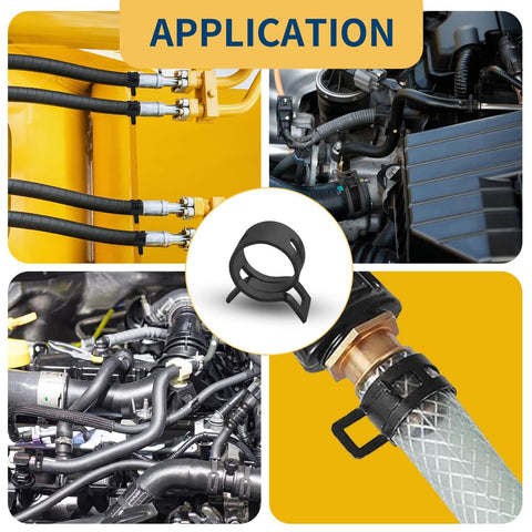 142-Piece Spring Hose Clamps Set For Automotive Projects, 6mm To 20mm Range, Must-Have Small Hose Clamps And Spring Band Clips application