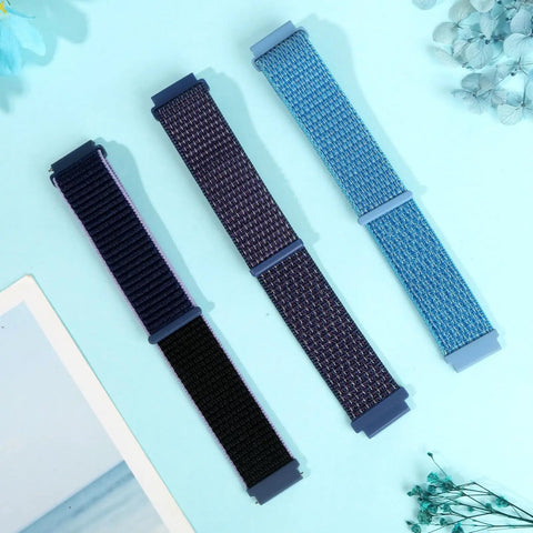 Three Sporty Nylon Watch Band Quick Release Sport Loop Strap 16mm 18mm 19mm 20mm 22mm Lugs Soft Fabric Wristband Adjustable Replacement