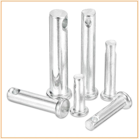 25 Piece Set Carbon Steel Single Hole Clevis Pins 0.3125 Inch By 1.5 Inch Flat Head in blue white finish