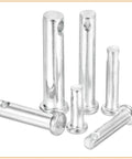 10 Pack 3/16 Inch By 7/8 Inch Single Hole Clevis Pins, Carbon Steel, Flat Head, Blue White Finish for repairs and installations