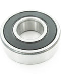 Close-up of Drive End Alternator Bearing For Fit 2007 2008 2009 2010 2011 2012 PC457245 OE Replacement, metal with black ring.
