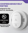 Two Pack Smoke And Carbon Monoxide Detector With 10 Year Battery Power Voice Alerts LED Warning Lights Two In One Smoke And CO Alarm