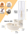 Hanging Gravity Water Dispenser For Small Pets Automatic Cage Hydration Bowl 22oz with ABS material and specifications.