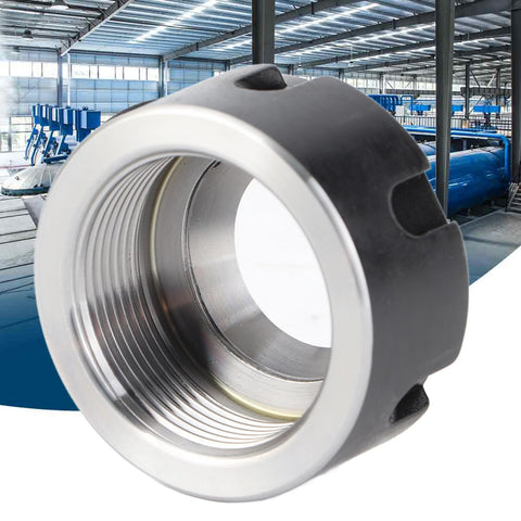 Rock Solid ER25 Dynamic Balancing Collet Nut Built Like A Tank With Heavy Duty Steel And A Tough Black Oxide Coating For Precision Lathe Chuck And Tool Setup, detailed close-up.