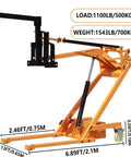 Heavy Hitter Foldable Electric Forklift With Hydraulic Material Handler Lightweight Portable Articulated Stacker with load specs.