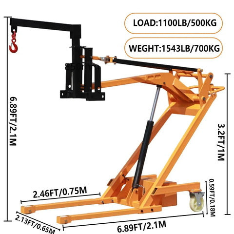 Heavy Hitter Foldable Electric Forklift With Hydraulic Material Handler Lightweight Portable Articulated Stacker with load specs.