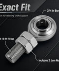Three Quarter Inch Rod End Bearings Heim Joints Set Of Two With Right Hand Thread Sixteen Threads Per Inch Bore Zinc Plated Steel