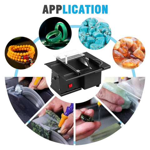 Powerful 1850W Jewelry Lapidary Saw With Multi Angle Cutting And Polisher for DIY rock crafting and jewelry making applications