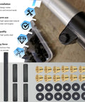 A-Arm Bushing Bolts Rebuild Kit For Yamaha ATVs All In One Seal Cover Set with bushings, collars, and a steel tube.