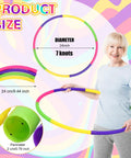 12 Piece Toy Hoop Set For Kids And Teens Adjustable Detachable Exercise Rings, 24 Inch Colorful Gymnastics Hoops shown