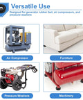 Image showing Beefy Heavy Duty Round Rubber Foot Pads 2.5 Inch Anti Vibration Dampeners under air compressor, furniture, washers, machinery.