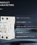 Two Pole DC Miniature Circuit Breaker 1000V 16A C16 With Thermal Magnetic Trip 6KA Breaking Capacity For Solar PV System