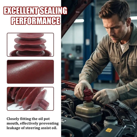 2 Pack Heavy Duty Power Steering Reservoir Cap Replaces 53697-SB3-952 for Honda Civic. Red caps sealing oil pot for leak proof performance.