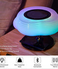 Bedside Lamp With Wireless Charger And Bluetooth Speaker For Bedroom RGB Dimmable Nightstand Light With Qi Charging Pad