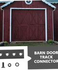 Sliding Barn Door Hardware Track Connector Kit For Easy No Fuss Installation with Heavy Duty Track Connector and Mending Plate