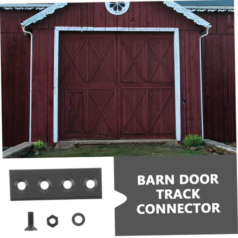 Sliding Barn Door Hardware Track Connector Kit For Easy No Fuss Installation with Heavy Duty Track Connector and Mending Plate