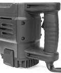 Close-up of handle on Workhorse 2800 Watt Electric Demolition Jack Hammer for concrete breaking with 1900 impacts per minute and 55 joules