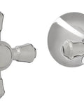 Cassidy Metal Cross Bathtub Handle Set In Polished Nickel, two handles, classic bathroom fixture with cross design