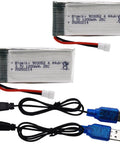 Beefed Up 2 Pack 3.7V 1200mAh LiPo Batteries With MX2.0 Plug And Cables For Syma X5SW X5SC RC Quadcopter Drone