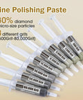 8 Pack Diamond Polishing Compound Set Pro Grade With 30 Percent Diamond Powder, Grit From 80000 To 30000 For Ultra Mirror Lapping