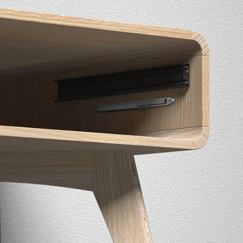 Close-up of Real Smooth As Butter Cabinet Drawer Slides One Pair Heavy Duty Soft Closing Dampers installed in wood cabinet.