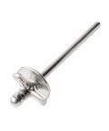 50 Pack Aluminum Pop Rivets 3/16 Inch Grip, 1 Inch Length, Large Head, Tri Fold Expanding Rivets, 5/8 Inch Flange, Silver, Heavy Duty Automotive and DIY Fasteners