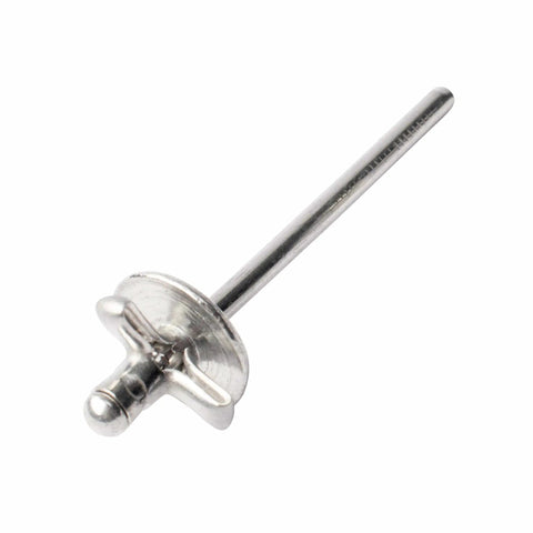 50 Pack Aluminum Pop Rivets 3/16 Inch Grip, 1 Inch Length, Large Head, Tri Fold Expanding Rivets, 5/8 Inch Flange, Silver, Heavy Duty Automotive and DIY Fasteners