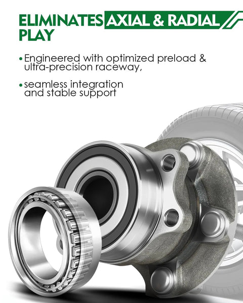 Two Pack Rear Wheel Bearing And Hub Assembly For Subaru Five Lug Fit Forester 2014 2018 Impreza 2012 2019 Crosstrek