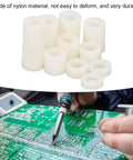 Round Nylon Standoff And Spacer Kit For PCB Board Mounting And Electrical Insulation In A Durable Storage Container, 150 Piece Nylon Standoffs And Spacers For Easy Mounting, Precise Spacing, And Component Clearance. Nylon spacers for PCB assembly
