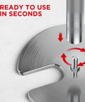 Close-up of assembly for Heavy Duty Stainless Steel Stanchions Set Of Two With Retractable Belts And Four Way Secure Lock For Crowd Control