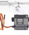 Hella Smooth 35Kg Aluminum Alloy RC Servo Featuring Kickass Metal Gears Flexin Beast Level Torque for precise control and fast response.