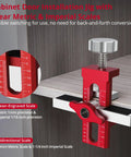 Adjustable Cabinet Door Installation Jig Featuring Dual Imperial And Metric Markings, showing clear scales for precision use.