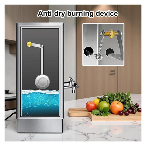 40L Commercial Hot Water Dispenser Urn With Auto Fill Faucet Stainless Steel Tank On Demand Boiling For Coffee Shops