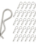 30 Pack M2.5 X 50mm Stainless Steel R Clips Hairpin Cotter Pins Retaining Hitch Pins Kit displayed with single pin close-up