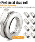All Purpose 185 Piece Stainless Steel Hose Clamps Kit With 8 Sizes Heavy Duty Adjustable Worm Gear Clamps and fasteners