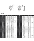 Get These 50 Pcs M3 To M42 External Circlip Rings Built Tough From Carbon Steel That Won't Rust For Easy Shaft Installation On Cars Trucks Valves Doors Windows And Heavy Machinery Tools You Gotta Have. Technical drawing showing sizes of external circlip rings with detailed measurements.
