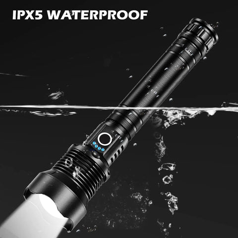 Rechargeable LED Flashlight Set With 990000 Lumens Output, 5 Modes, Waterproof Build, 10000mAh High Capacity Battery, Beast Bright Handheld Flashlight For Camping And Emergencies, 2 Pack