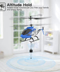 Beginner Friendly Remote Control Helicopter with Altitude Hold and Dual Speed Modes for adults and kids, blue S39H drone.