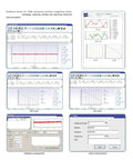 Software interface for Digital Surface Roughness Tester Heavy Duty Portable Profilometer Gauge showing analysis tools and graphs.