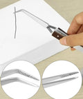 Two Pack Third Hand Tweezers With Straight And Curved Tips, Cross-Locking Clamps And 360 Degree Rotating Base in use