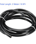 Coiled Polyurethane PU Pneumatic Air Tubing 5mm ID By 8mm OD 2m Long Black for home and industrial pneumatic systems.