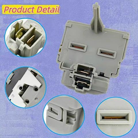 Universal Refrigerator Overload And Start Relay Replacement For 1/4 Inch Terminal Models, 110-120V close-up view