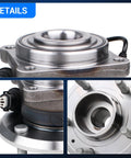 Rear Wheel Bearing And Hub Assembly With ABS For Chevy Equinox Pontiac Torrent Saturn Vue Suzuki XL7 Captiva Sport 2012 2015 5 Lug Pair Direct Fit Replacement OEM Quality Durable Performance Bolt In DIY Ready - Close-up View