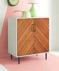 Wooden cabinet with Six Pack Knurled Cabinet Pulls Antique Brass Drawer Handles 5.04 Inch center to center on doors