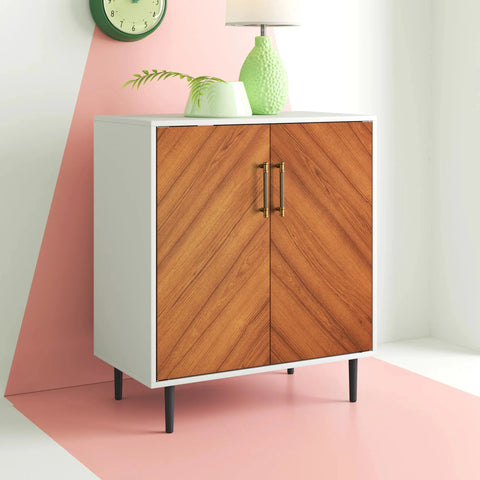Wooden cabinet with Six Pack Knurled Cabinet Pulls Antique Brass Drawer Handles 5.04 Inch center to center on doors