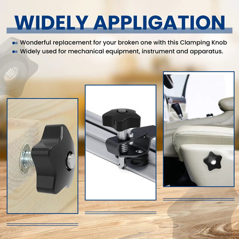 Heavy Duty 5/16 18 Thread Star Knobs Rock Solid Grip No Sweat Hand Tightening Clamping Screws for various applications