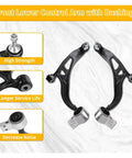 Ford Explorer Front Lower Control Arm Bushings And Sway Bar Stabilizer Kit 8 Piece Direct Fit Suspension Upgrade For 2011 2012 2013 2014 2015 2016 2017 Models Heavy Duty Steel Easy Install image showing control arm and bushings.