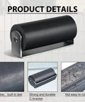 6 Inch Slide Gate Roller Set Of 2 With Weld-On Bracket For Gate Hardware showing rubber material and C-bracket close-up.