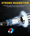 Five Eighth Inch Swivel Magnetic Spark Plug Socket Three Eighth Inch Drive Six Inch Length Thin Wall Spark Plug Removal Tool 360 Degree Swivel Enhanced Magnetic Six Point Design Cr V Steel on spark plug